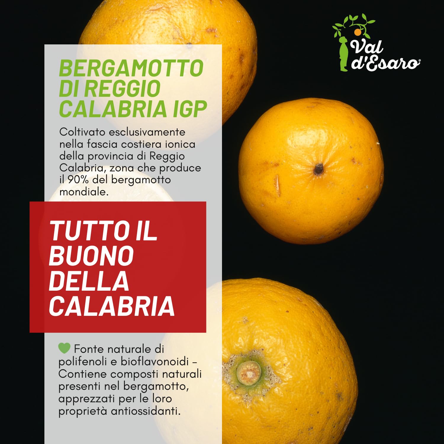 Bergamotto Fresco di Reggio Calabria - Agrume fresco 100% Naturale - Buccia edibile non trattata- Val D'Esaro (Box da 15 Kg)