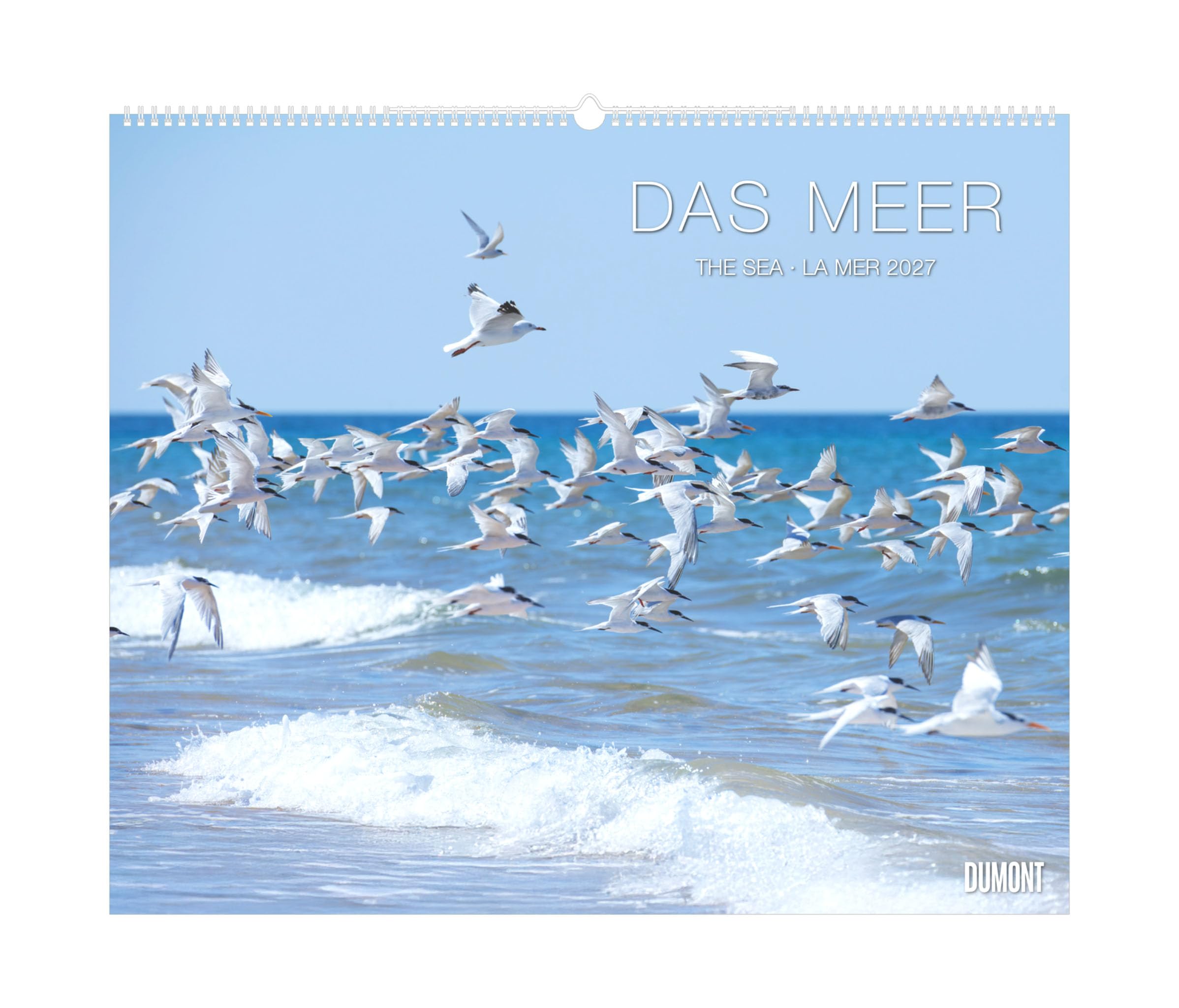 Das Meer 2027: Wandkalender 60x50 cm mit Naturfotografie und 3-sprachigem Kalendarium