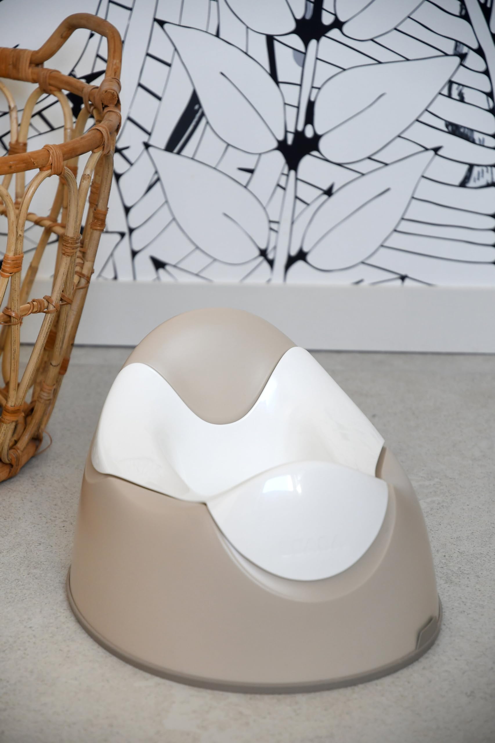 BÉABA - Babytopf - ergonomisches Töpfchen für Kinder - rutschsicher - hygienisch - pflegeleicht - WC-Einsatz mit Handgriffen - Made in France - Tonerde