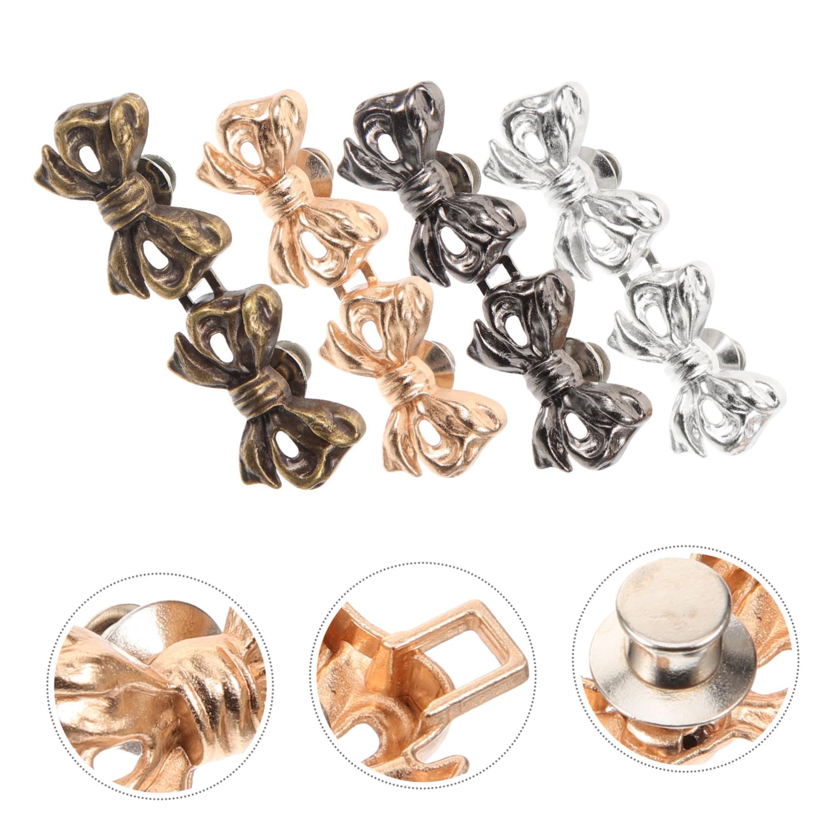 ARTIBETTER 5 Series Extensores De Cintura De Botones Ajustables Clip De Seguridad Jeans Usar Compatible Con Ropa De Mujer 16 Piezas X 5