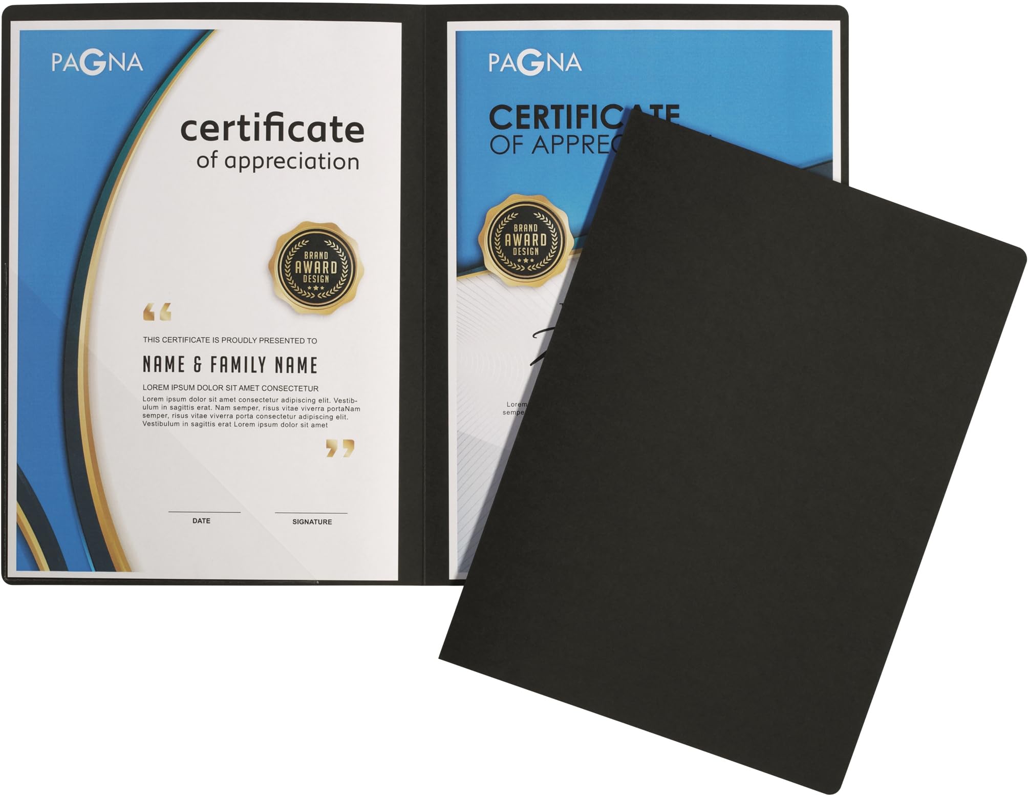 Pagna 30 x Präsentationsmappe Perfect 2-teilig schwarz