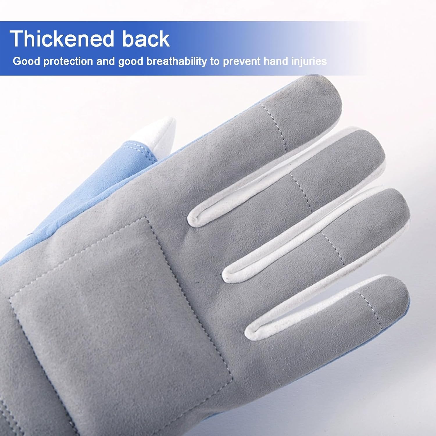 Fencing Gloves for Saber, Breathable Microfiber Mittens for Daily Fencing Practice, Anti-Slip Right Hand Fencing Glove, Fencing Gear Protective Gloves(5)