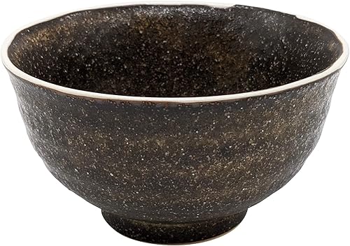 Utsuwa Roan 520-0191 Mino Ware Rice Bowl, 4.7 inches (12 cm), Sand Karatsu, Buchi White, Made in Japan