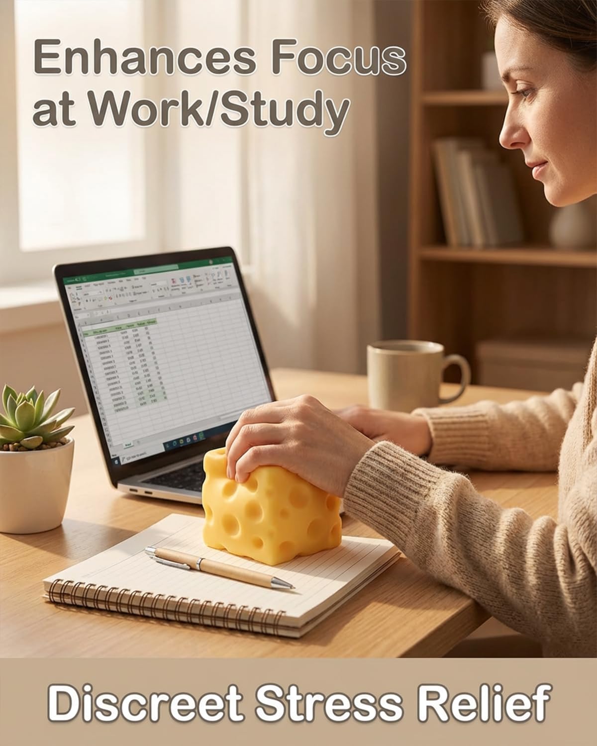 Cheese Squishy Squeeze Big Fidget Butter Cheeses Squishies Cube Yellow Squish Cheeses Block Crafts Giant Block Jumbo Stress Ball Buter Charming Slow Rising Soft Novelty Rebounding Sensory (4.33 in)