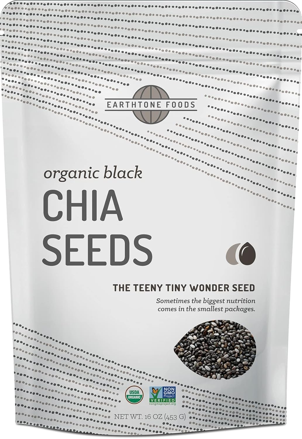 Black Chia Seeds Organic USDA NonGMO Raw Chia Seed for Weight Loss Gluten Free
