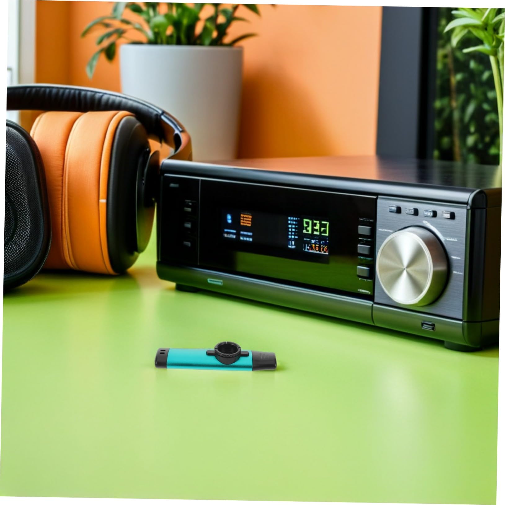 Tragbares Kazoo Dk-83 Grün für Musikdarbietung, Anfängerfreundlich