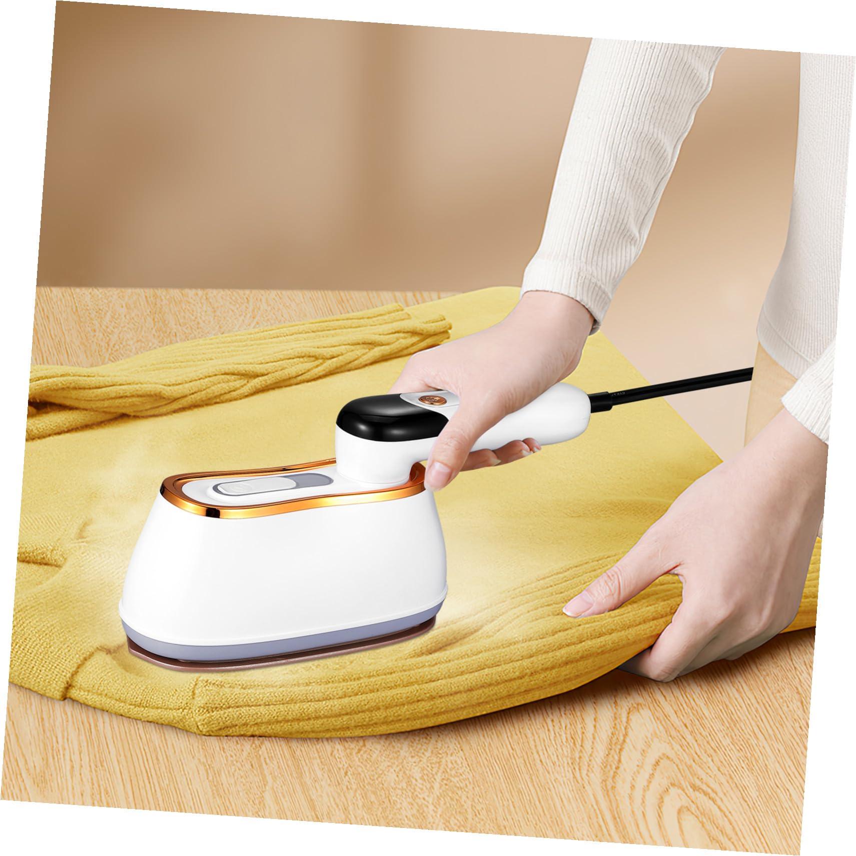 Cabilock Máquina De Planchar De Mano Plegable De Ropa Vapor Portátil Abs White