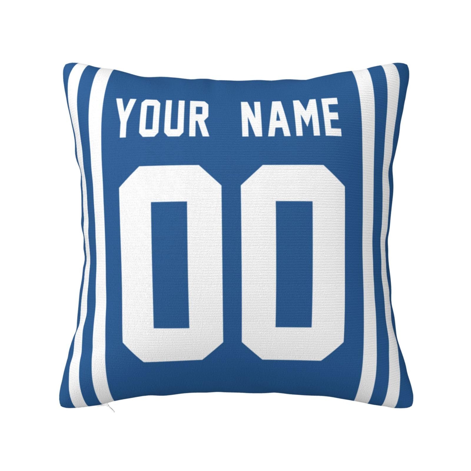 Personalized Sports Throw Pillow Cover Décor w/Number & Name - Customized Baseball Basketball American Football Soccer Pillows Case for Bedroom Living