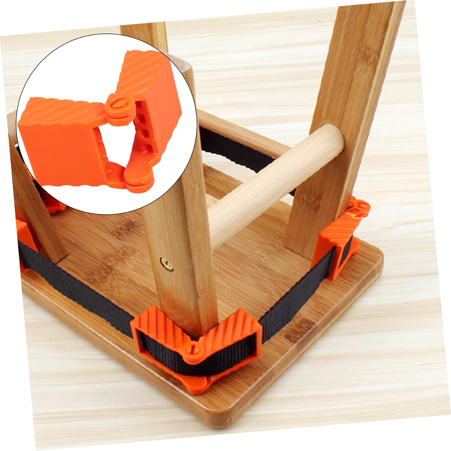 SOLUSTRE 4pcs Woodworking Jig Ratchet Strap Clamps Panel Clamps for Woodworking Band Blocks Alternative