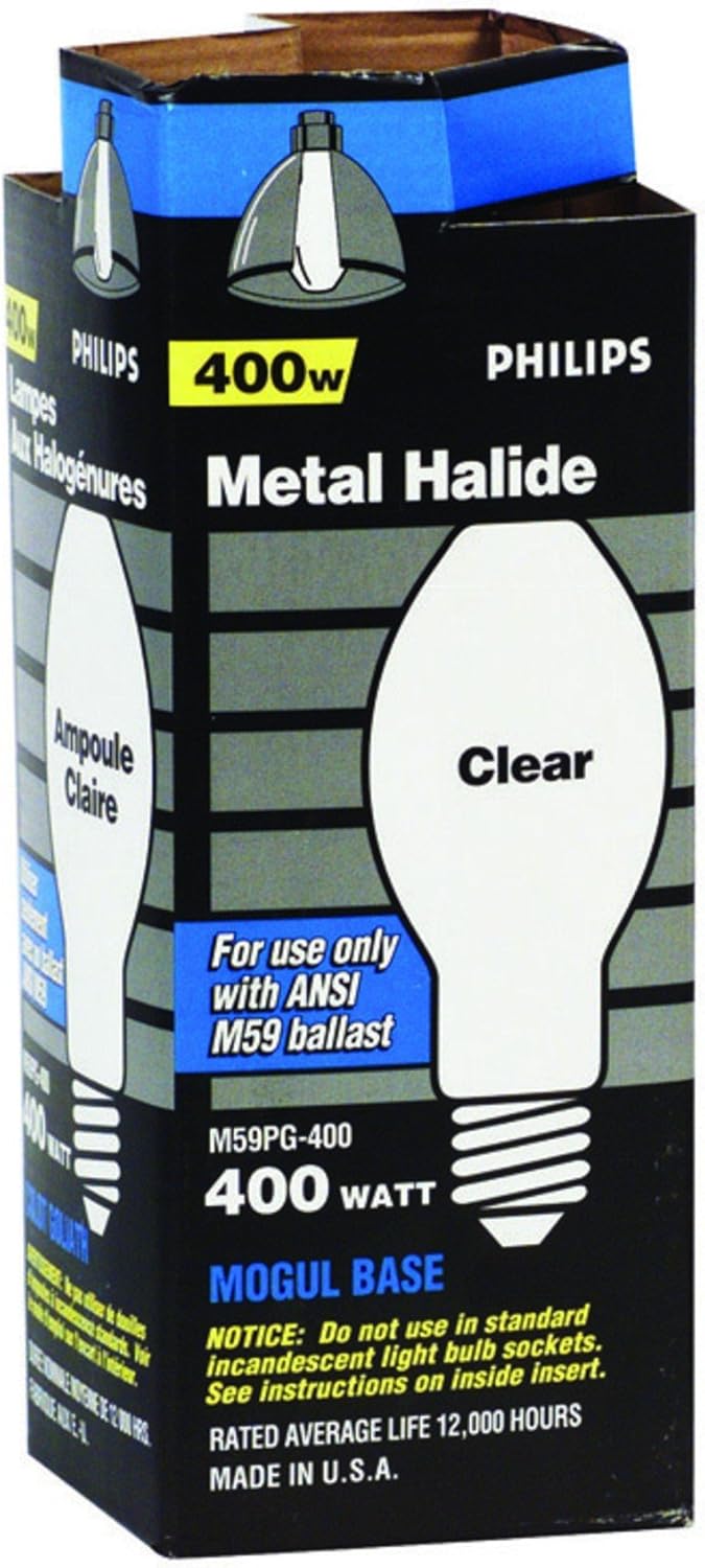Philips 140848 High Intensity Discharge Metal Halide 400-Watt ED28 Mogul Base Light Bulb