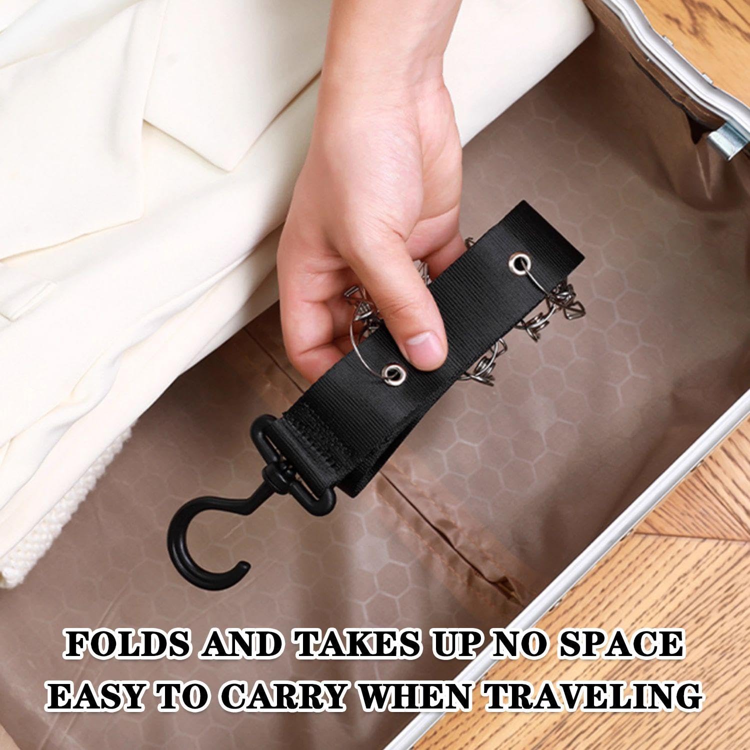 Portacappelli Lungo In 2 Pezzi Con Ganci A 2 Pezzi, Portacappelli, Portacappelli Verticale Con 16 Clip, Organizer Per Cappelli, Portacappelli A Parete