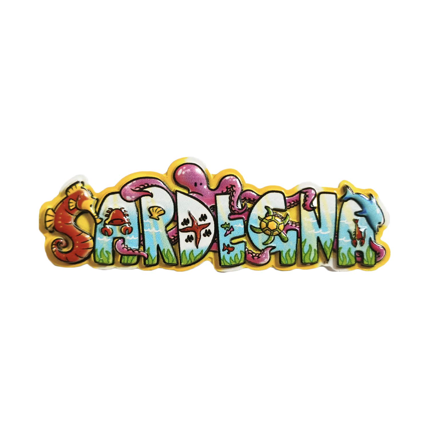 Wedarego Sardinia Italy 3D Letters Refrigerator Magnet Resin Travel Souvenirs,Handmade Home & Kitchen Decoration Sardegna Fridge Magnet Collection Gift