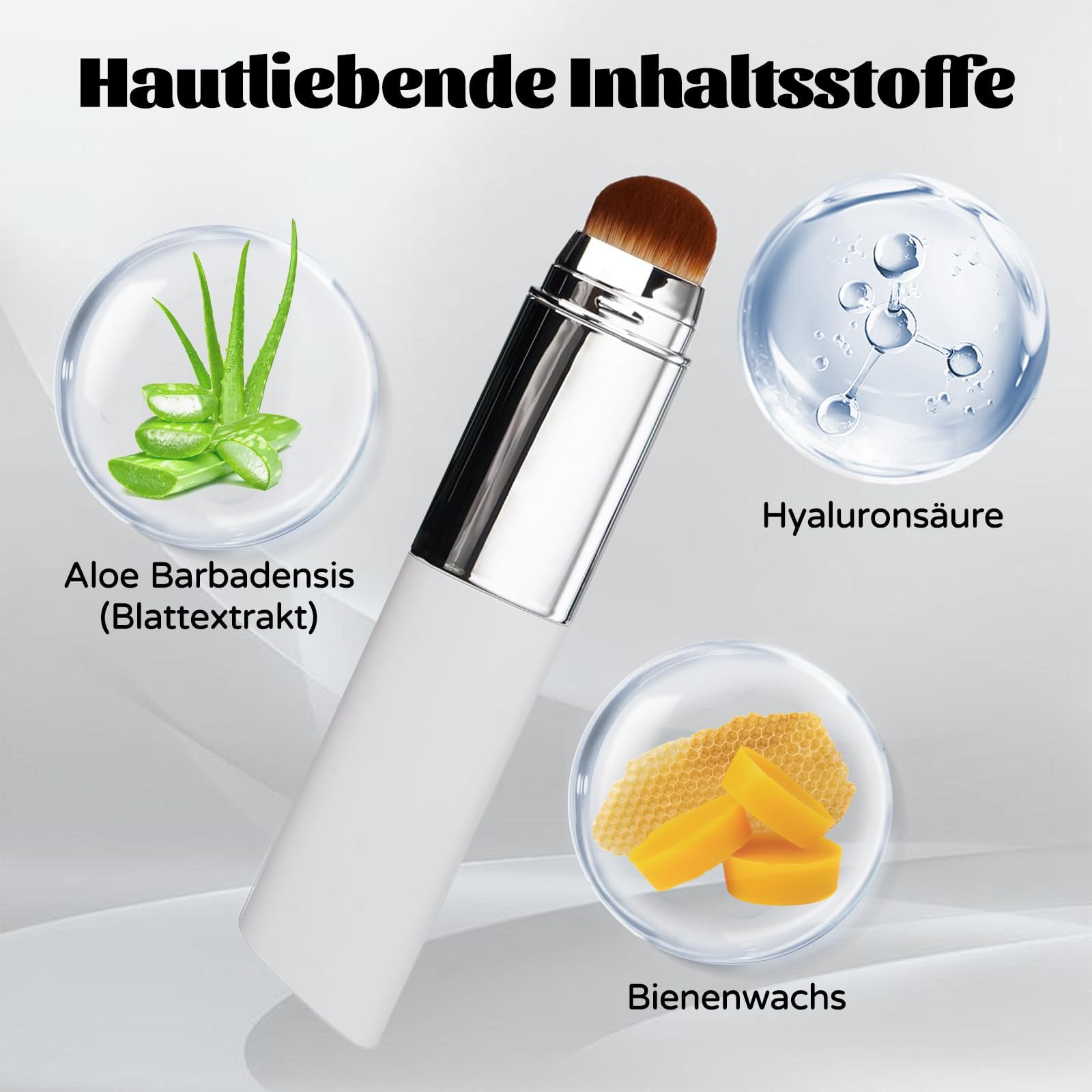 Faccelove Foundation mit LSF 15, Color Changing Foundation Stick mit Bürste – Automatische Farbanpassung, Feuchtigkeitsspendender, Aging Pflege für reife Haut ab 40, für alle Hauttypen - 5