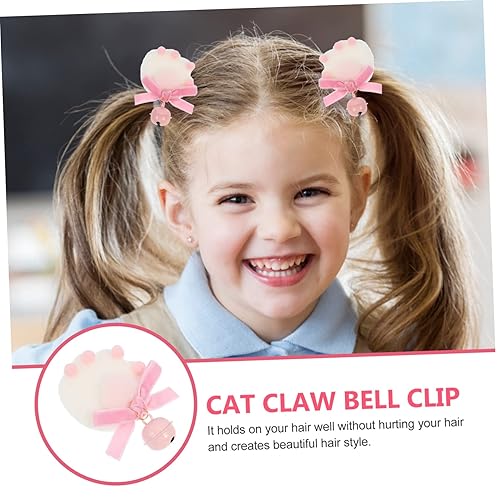 Miniatura 2 de FRCOLOR Preciosa horquilla de gato con lazo para el pelo para niñas, accesorios Kawaii para cosplay, fiestas de cumpleaños y festivales, diseño