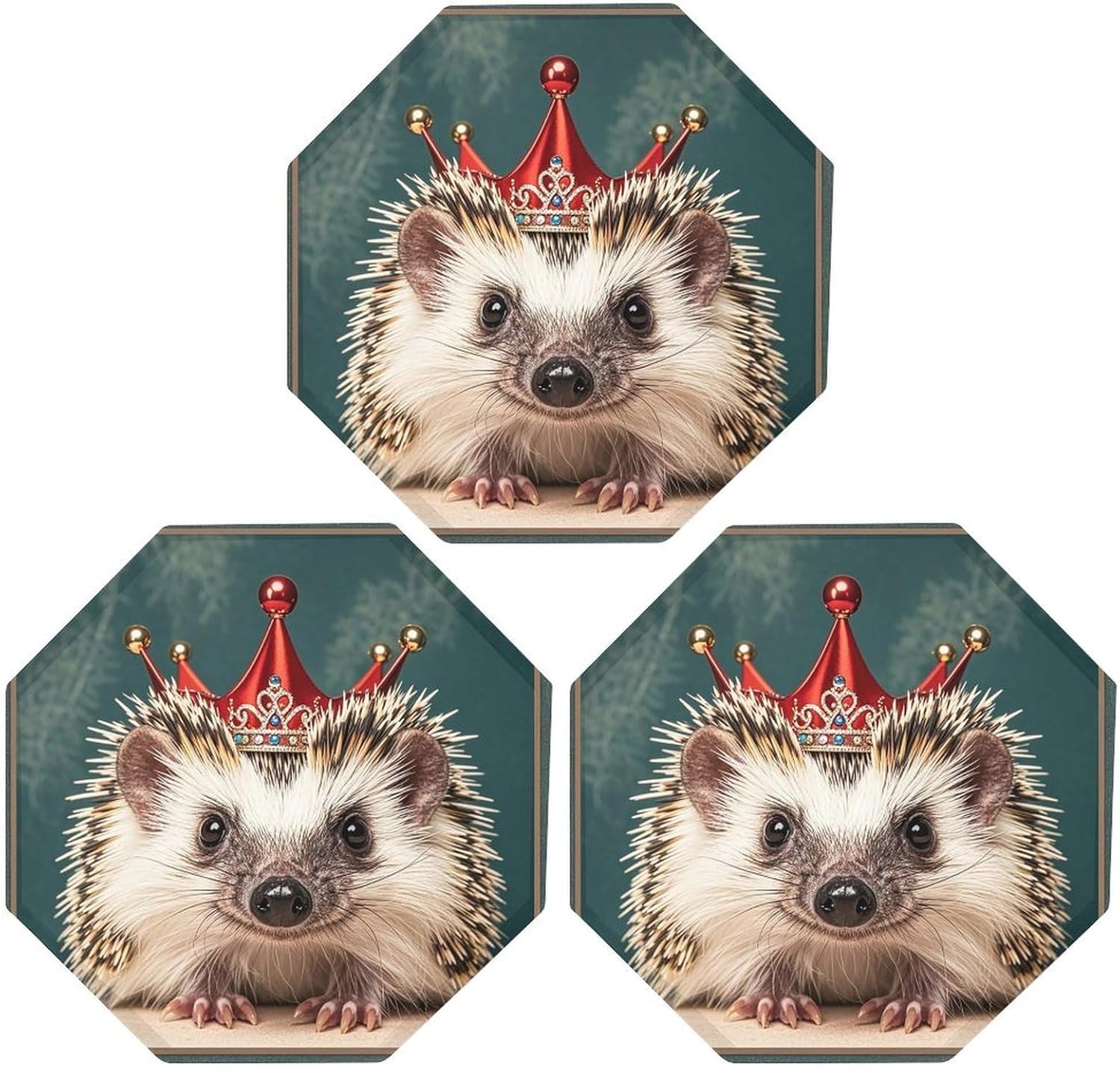 Ctagon Metal Sign for Home, Modern Display Plate for Kitchen, Small Crown Plates Accent Hanging Wall Decorations 3PCS for Living Room, Bedroom, Hallway, Hotel