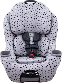 JYOKO Kids Cover Liner for car seat Compatible with Graco Extend2fit + Cover Reducer 100% Cotton Made (Black Star)