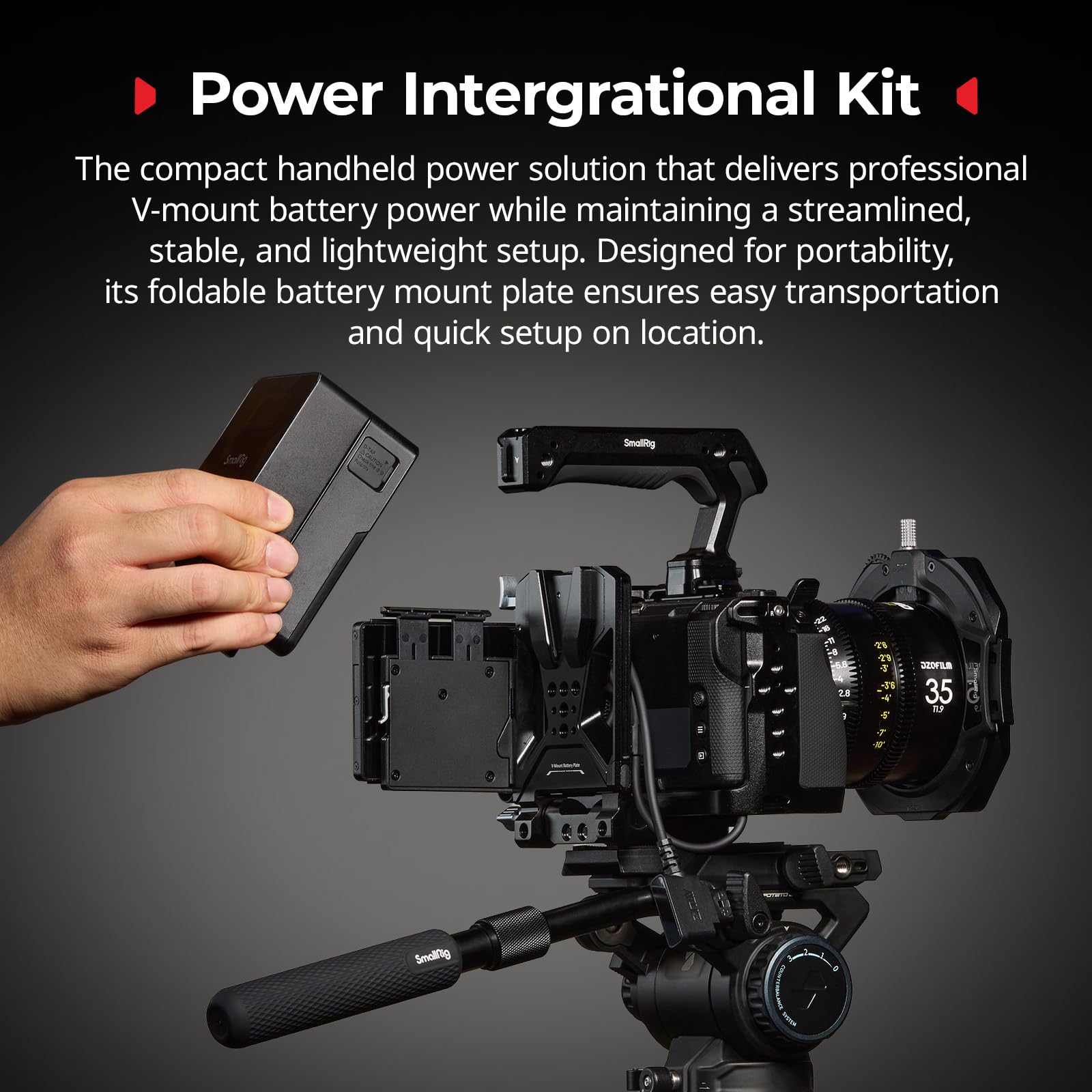 SMALLRIG Kit de Cage HawkLock pour Nikon ZR, Plaque de Batterie à Monture V, Poignée Supérieure, Serre-câble HDMI, Système de Fixation Rapide Intégré pour Arca - 6113