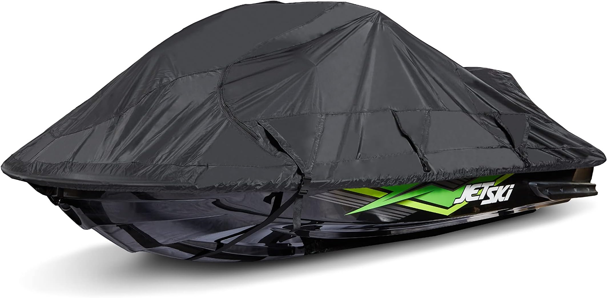 Covermates Jet Ski Cover - Commercial Grade Vinyl, Weatherproof, Elastic Hem, Power Sports Covers-Black