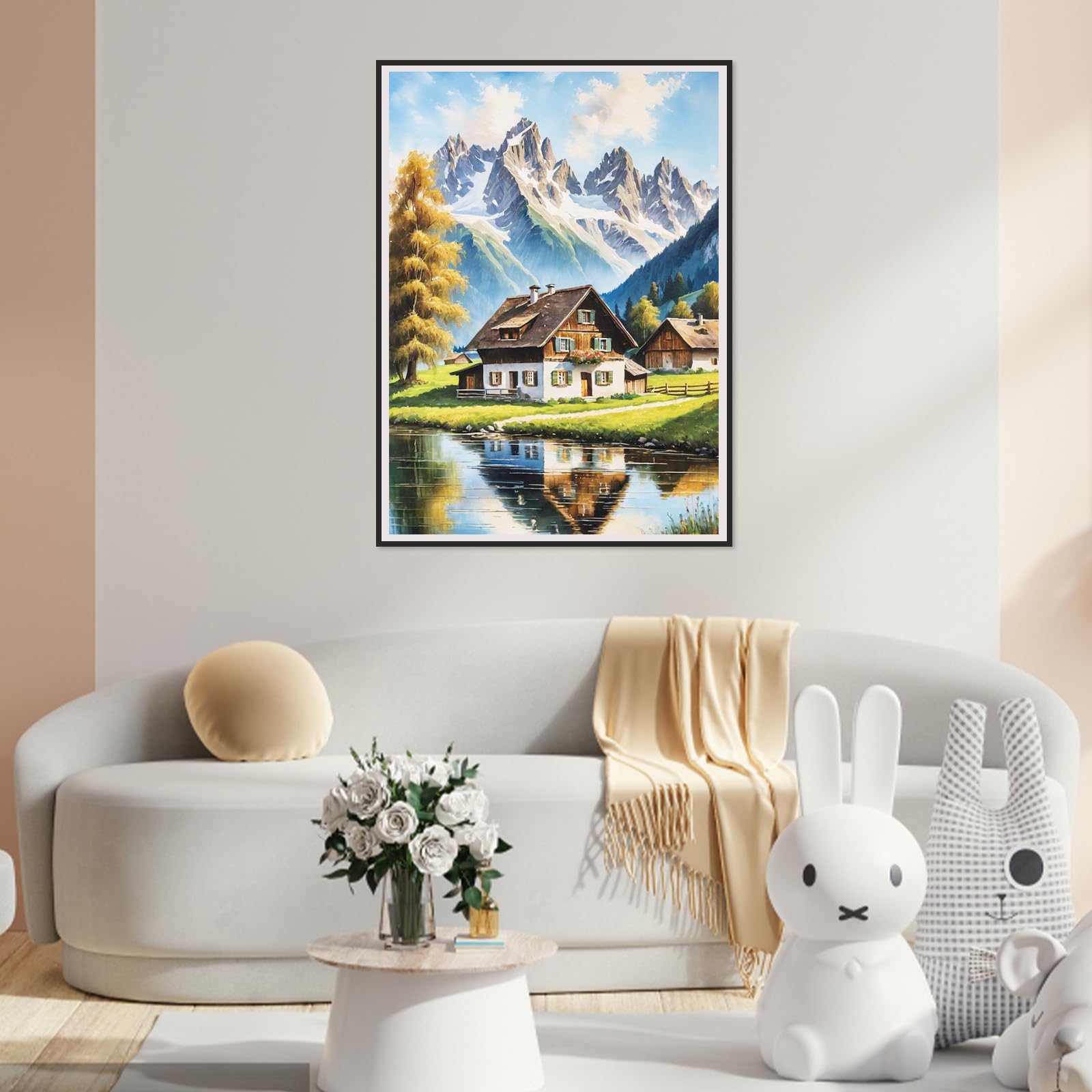 QENSPE Diamond Painting Haus Am Meer – 5D DIY Set Für Erwachsene, 30x40 Cm – Komplettset Mit Allem Zubehör