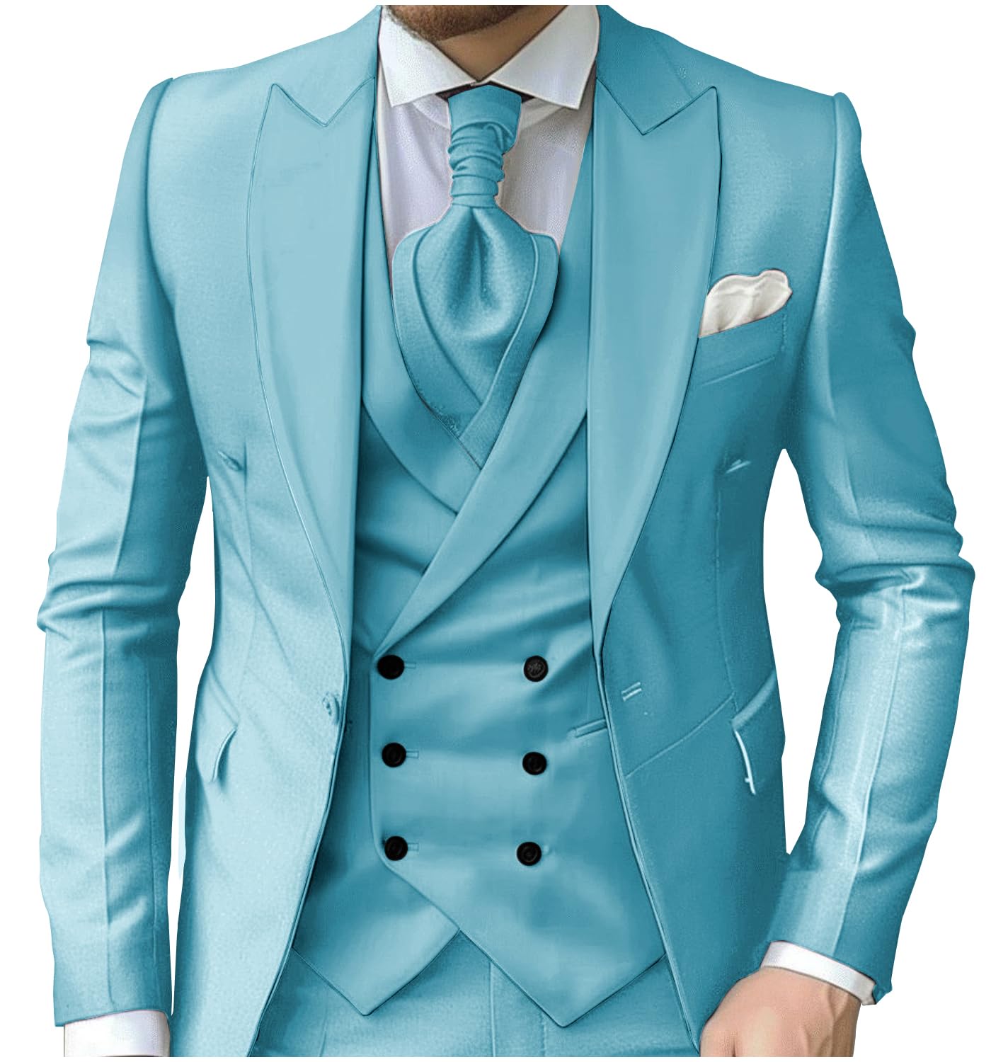 Mens 3 Piece Suits for Men Slim Fit Wedding Tuxedo Suit Fashion Formal