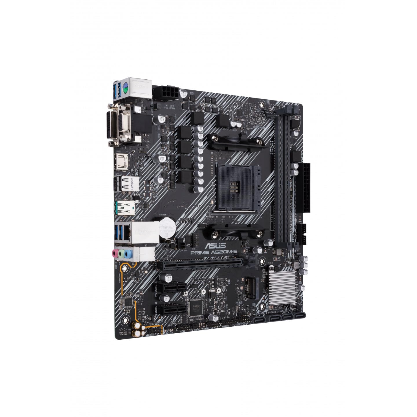 ASUS Prime A520M-E/CSM AMD A520 Emplacement AM4 Micro ATX | Ryzen - Enchufe AM4, doble canal, M.2, 4 SATA 6Gb/s, Ethernet Realtek 1Gb, HDMI, DVI, D-Sub, PCIe 3.0, USB 3.2, Windows 10