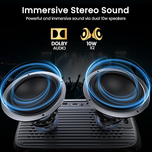 Miniatura 7 de Proyector para exteriores de Google TV con licencia oficial ANSI 2000 4K Full HD, proyector inteligente con WiFi y Bluetooth, enfoque automático,