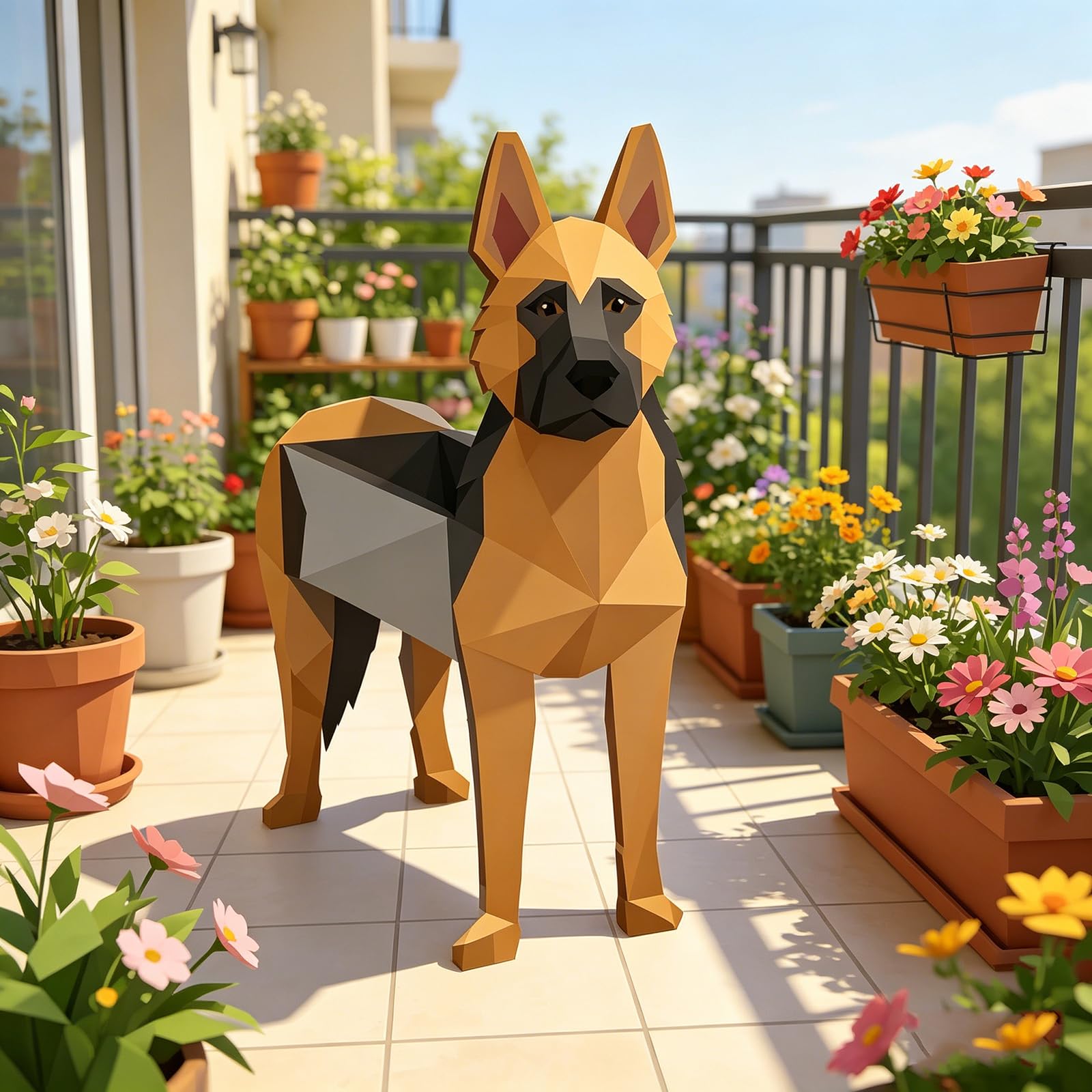 Laamiasm Holiday Housewarming Dog Planter for German Shepherd – Great Gift for Dog Lovers on Birthday Mother's Day Christmas