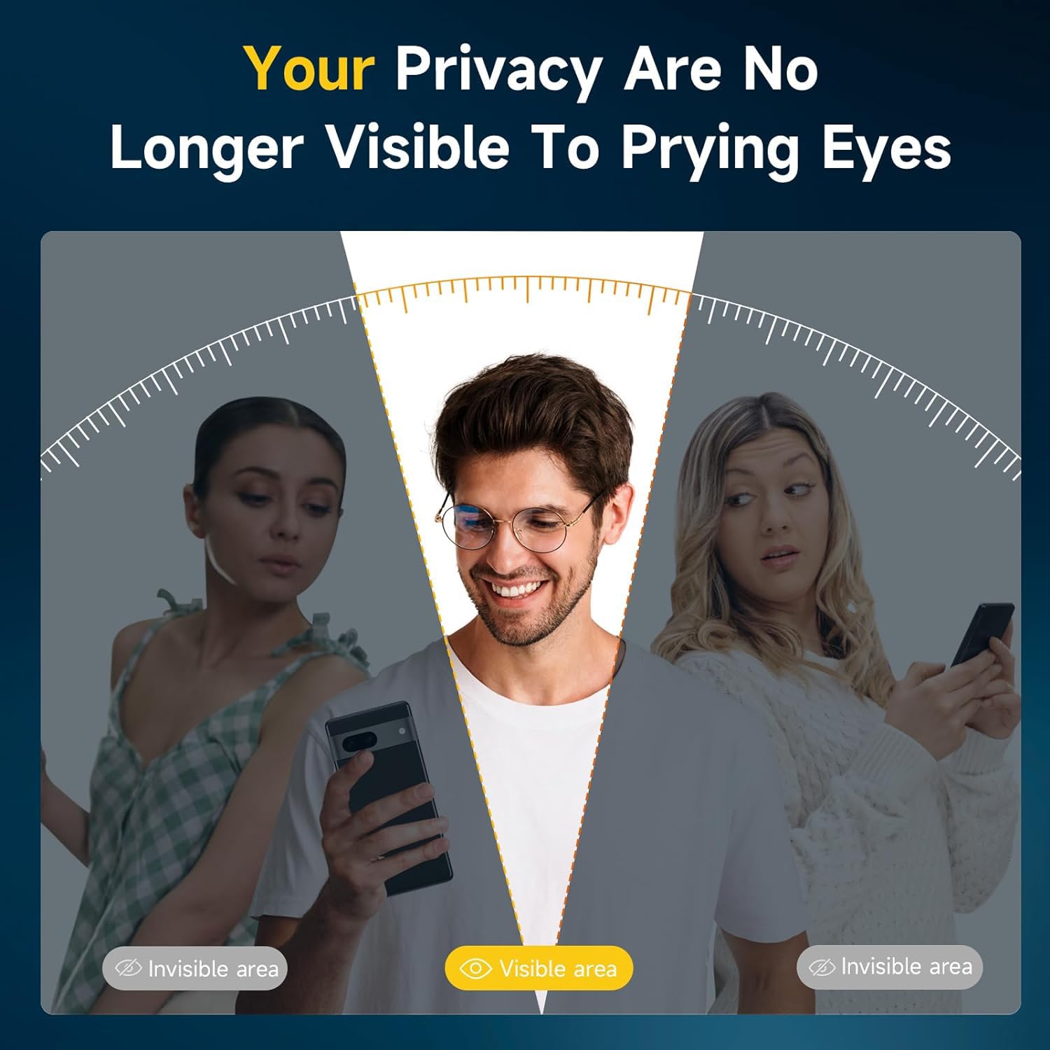 Protector de pantalla de privacidad para Galaxy S25 Ultra, compatible con fundas, compatible con desbloqueo de huellas dactilares, película de hidrogel adhesiva completa [paquete de 2], película de