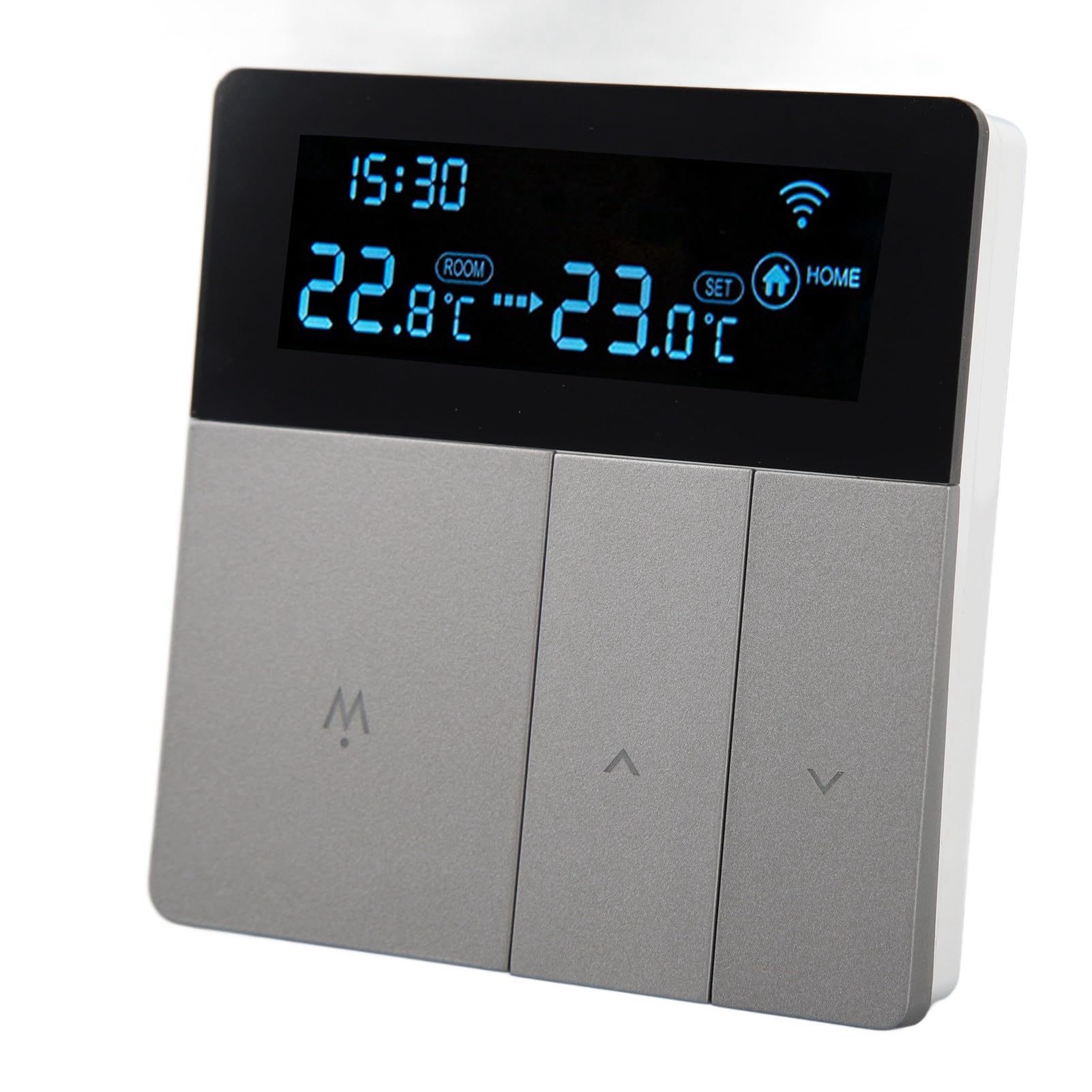 Termostato digitale Visualizza LCD grande App App Grey programmabile Termostato di controllo telecomandato con cavo di rilevamento di 3 metri AC90 V 240 V 16A riscaldamento (Con wifi)