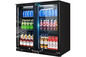 HD Brands 7.4 cu.ft Double Door Beverage Refrigerator