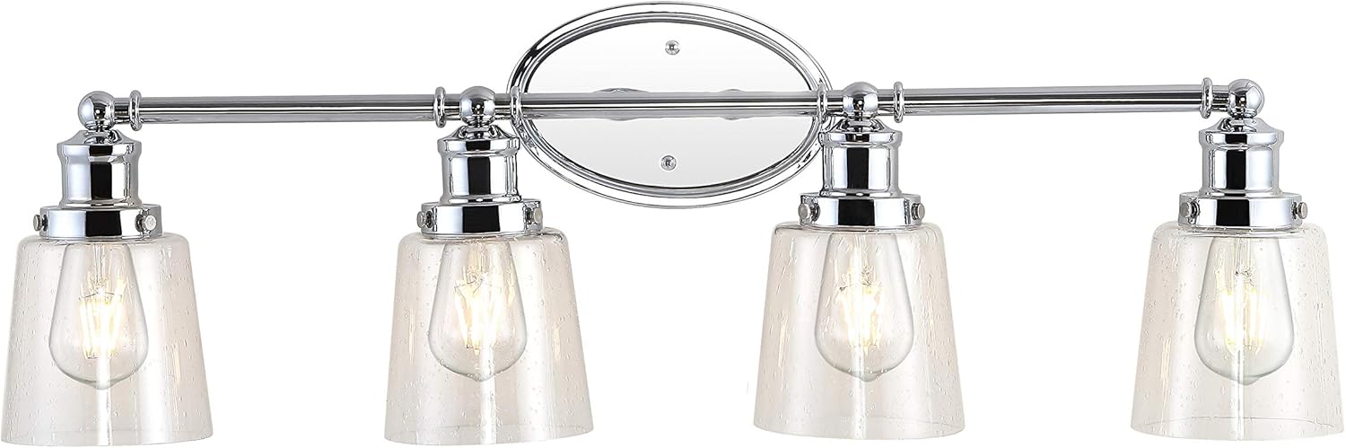 50% оƒƒ Dіѕсоunt JONATHAN Y JYL7533A Beverly 31.75 4-Light Iron/Seeded Glass Classic Cottage LED Vanity Light French Country Transitional 2700K LED 4W Bulbs Entryway Lobby Kitchen Bathroom Bedroom Hallway, Chrome Gеt Sресіаl Prісе JONATHAN Y JYL7533A Beverly 31.75 4-Light Iron/Seeded Glass Classic Cottage LED Vanity Light French Country Transitional 2700K LED 4W Bulbs Entryway Lobby Kitchen Bathroom Bedroom Hallway, Chrome