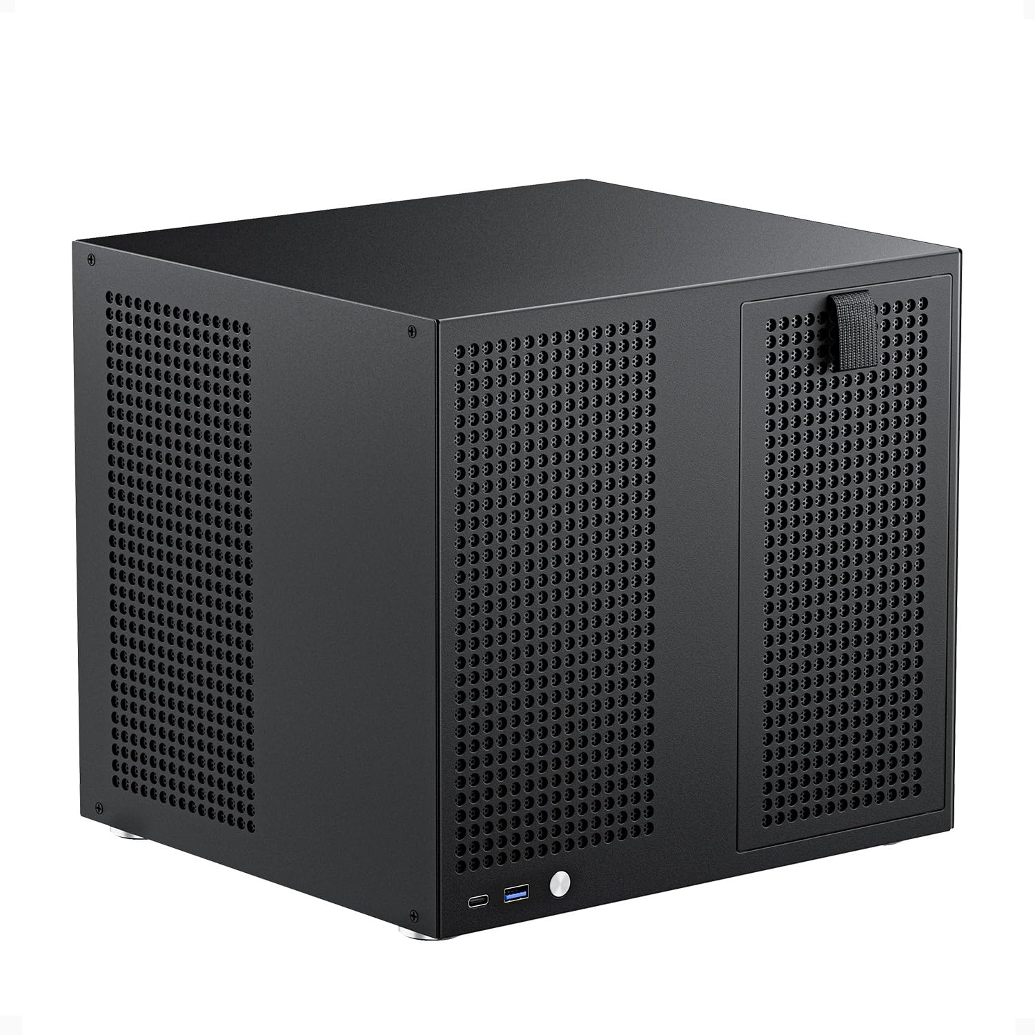 8 bay nas case, matx/itx computer case, 8x3.5'' hdd+2x2.5'' ssd drive bays nas pc chassis, support 170mm atx psu, 55mm-height cpu cooler, 4 full-height pcie slot, with 120mm fan mounts - black