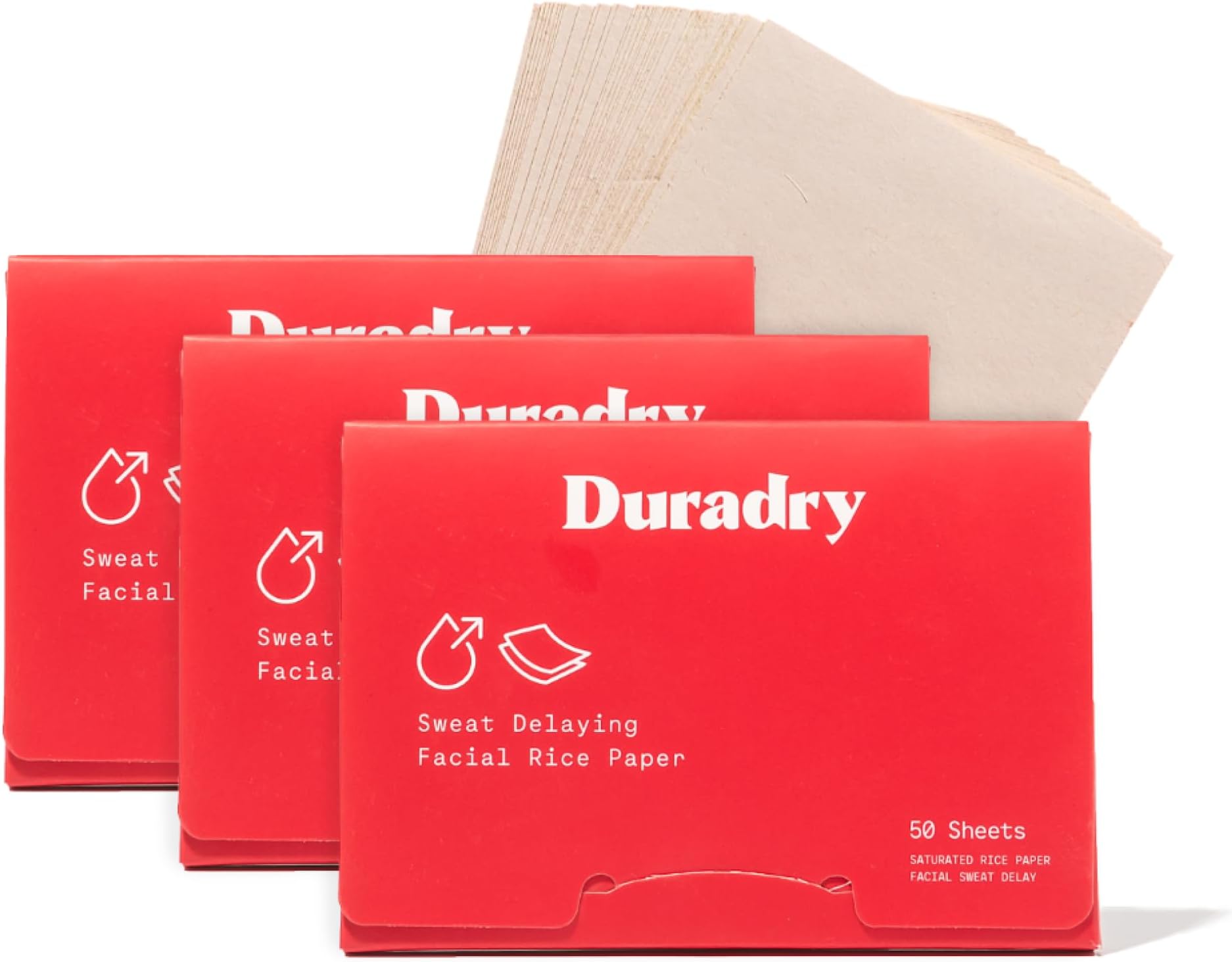 Duradry Sweat Delaying Facial Rice Paper Sweat Wipes for