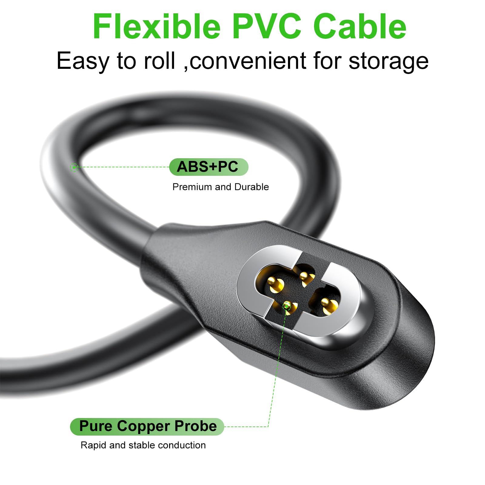 Charging Cable for SHOKZ OpenSwim Pro S710 USB A Bone Conduction Charger | Open-Ear Headphones Magnetic USB A 4-Pin Charger Cord Cable for Shokz OpenSwim Pro S7102Pack 3.3ft product thumbnail 7