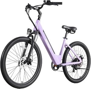 Gotrax Dolphin 26" Step -Thru Electric Bike for Adults, Max 30 Mile & 20Mph