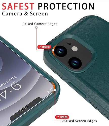 Miniatura 3 de Diverbox Funda para iPhone 12 a prueba de golpes a prueba de caídas protector de pantalla de vidrio templado, funda de protección resistente para