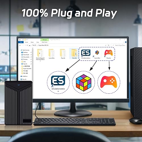 Miniatura 4 de Retro Game Console 4T HDD Emulator Console with built in 55,433 Games, Game Drive Video Game Console Preloaded with Playnite, Launchbox, Retrobat 3