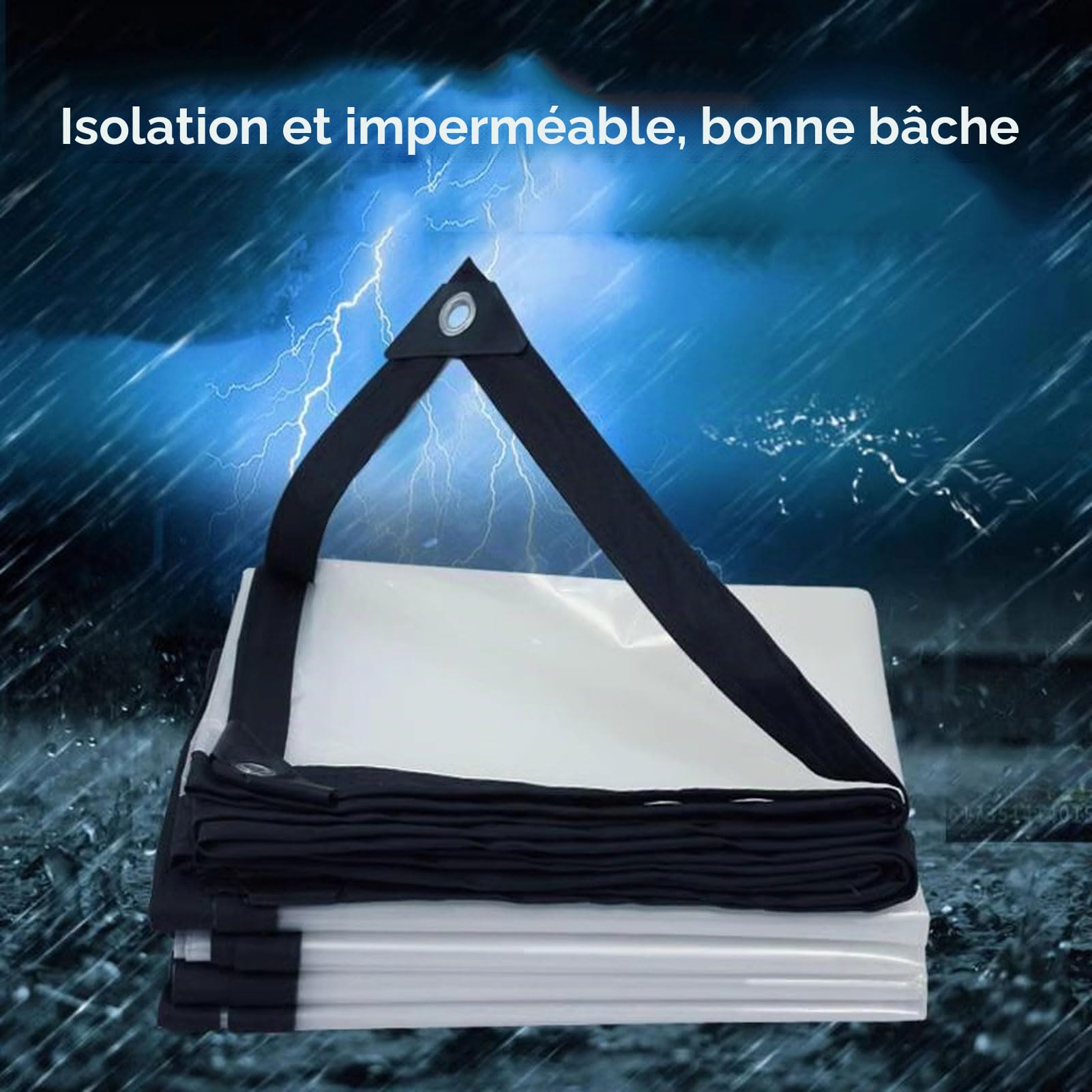 Bâche Imperméable avec Oeillet Transparente 3x8m, Bâches De Protection Extérieu, Bache Plastique Transparente Épaisse, Indéchirable, Bâches Protection Contre IA Pluie