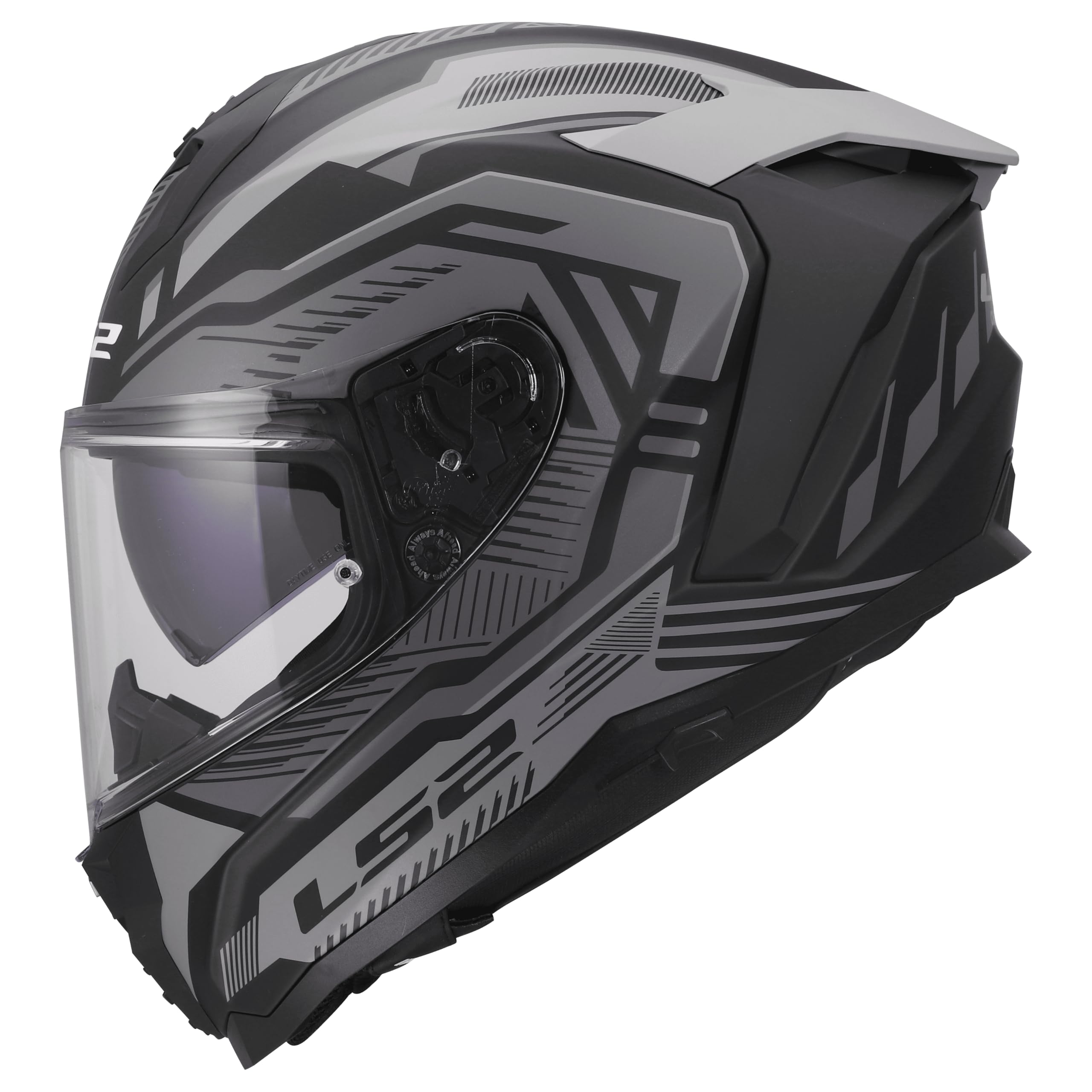 LS2, Integraler Motorradhelm CHALLENGER II DRAVIX Grey, L