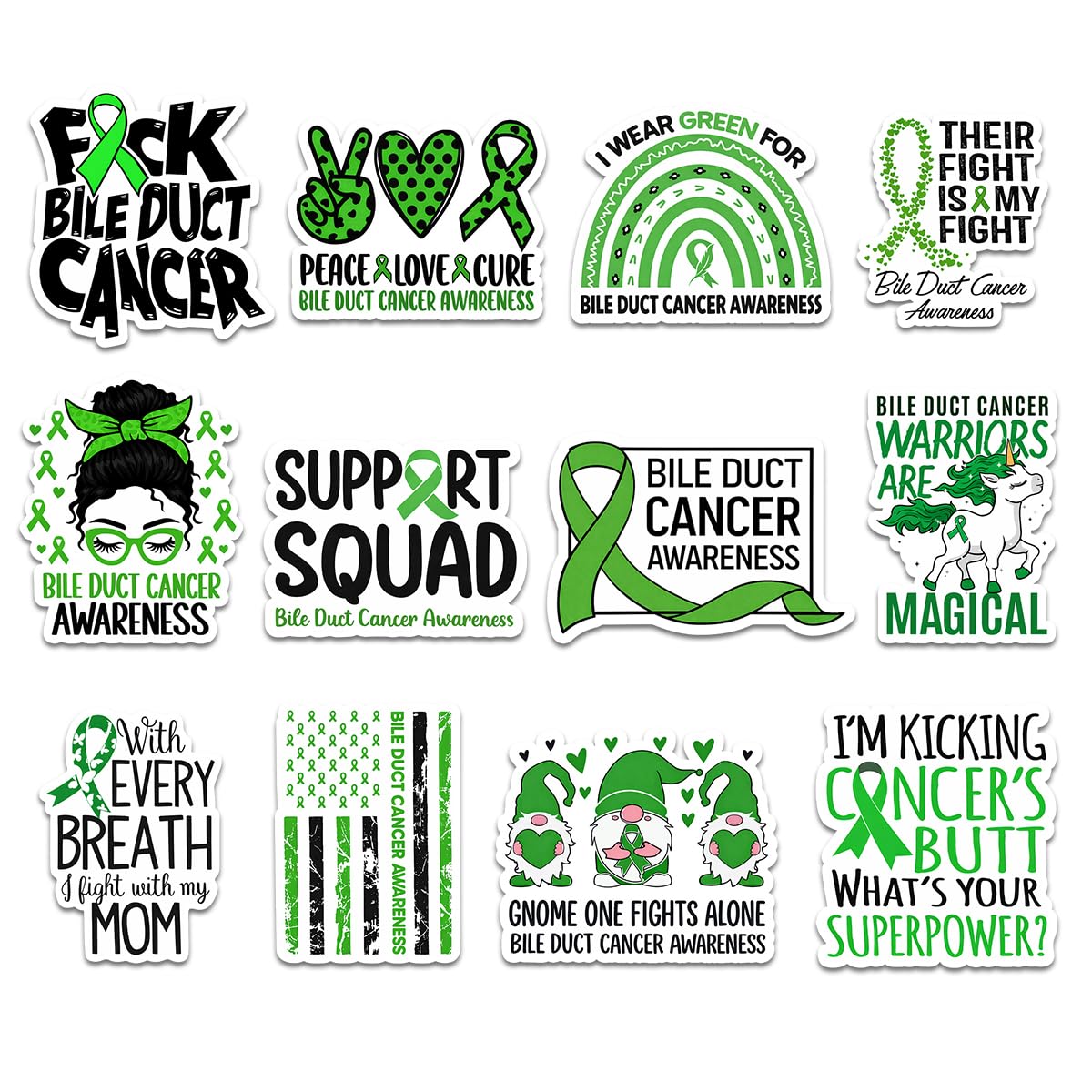 Stickers cancer des conduits biliaires pour gourde et ordinateur portable