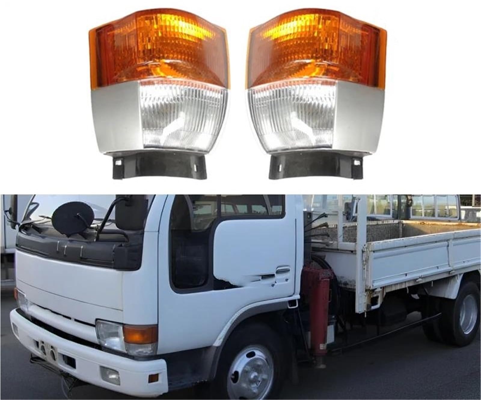 Indicador de Espejo retrovisor para Nissan Atlas Truck 1990-1994 Luz de Esquina Delantera Luz de señalización Luz antiniebla Delantera Lámpara antiniebla Luz antiniebla con Bombilla