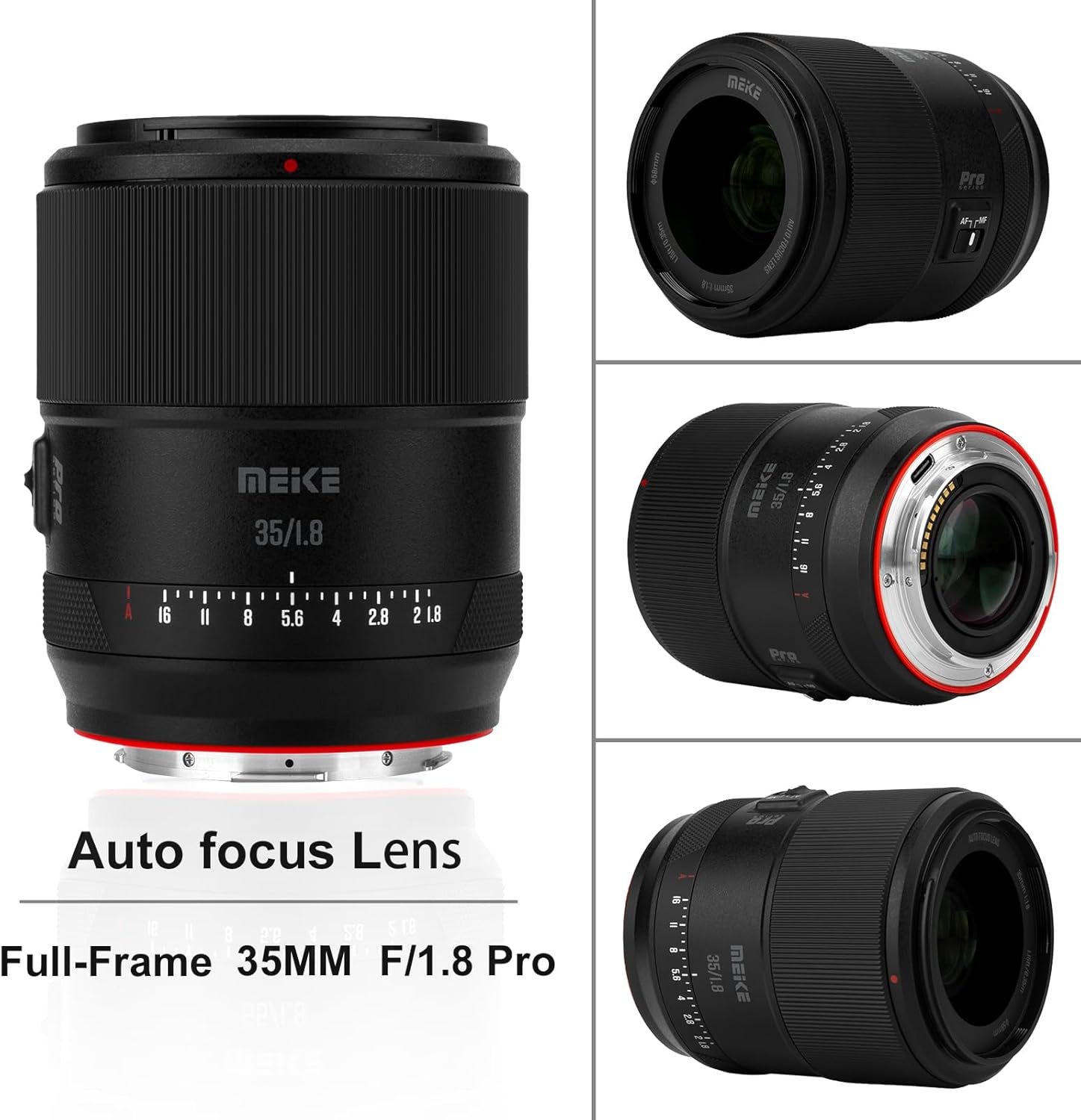 Meike 35mm F1.8 Full Frame Wide Angle AF STM Lens Auto Focus Fixed Prime Portrait Lenses for Panasonic Lumix Sigma Leica L-Mount Mirrorless Camera S1 S1R S1R II S1H S5 FP SL SL2