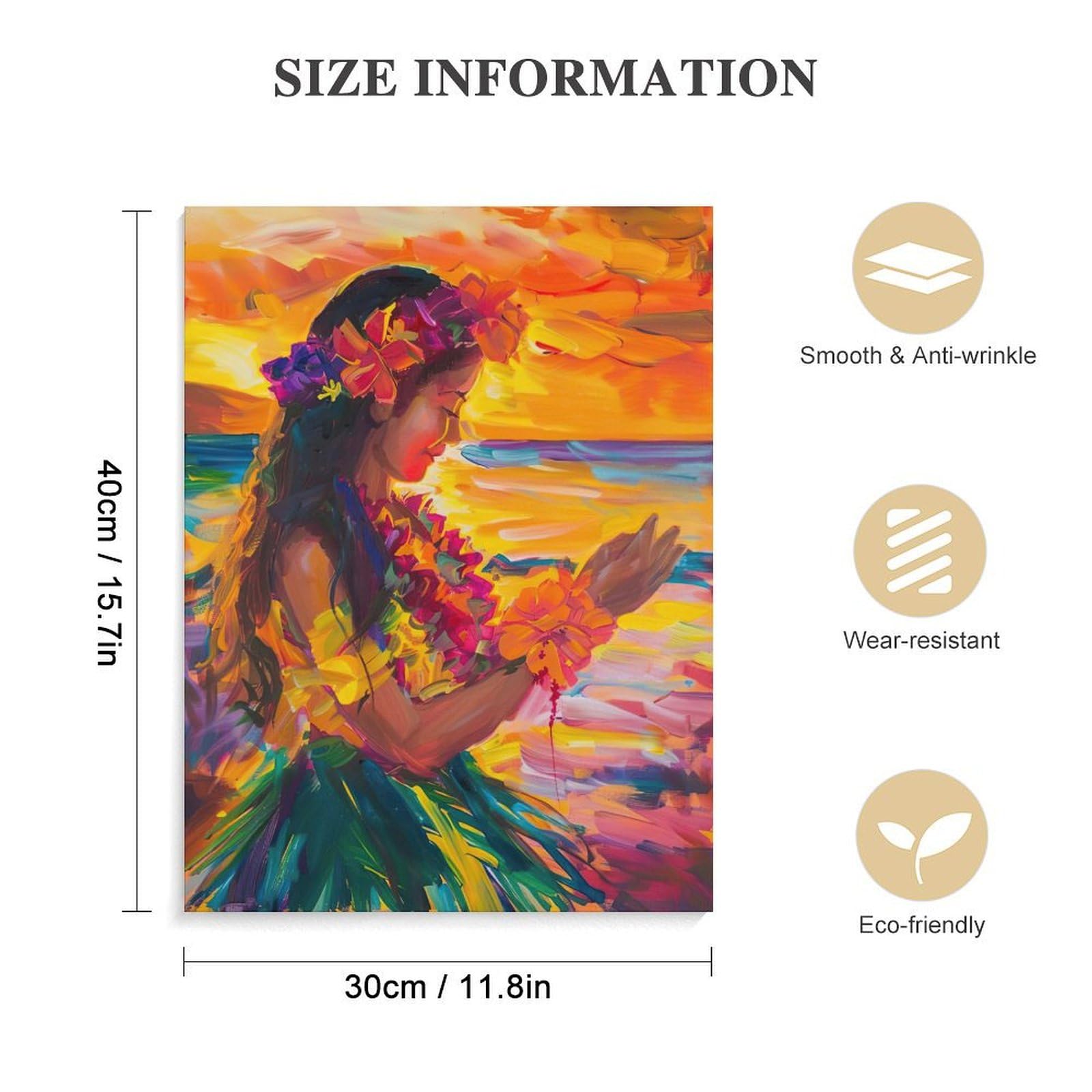 80s HULA DANCER 特大アート フレーム 油彩画 ヴィンテージ 【公式通販】