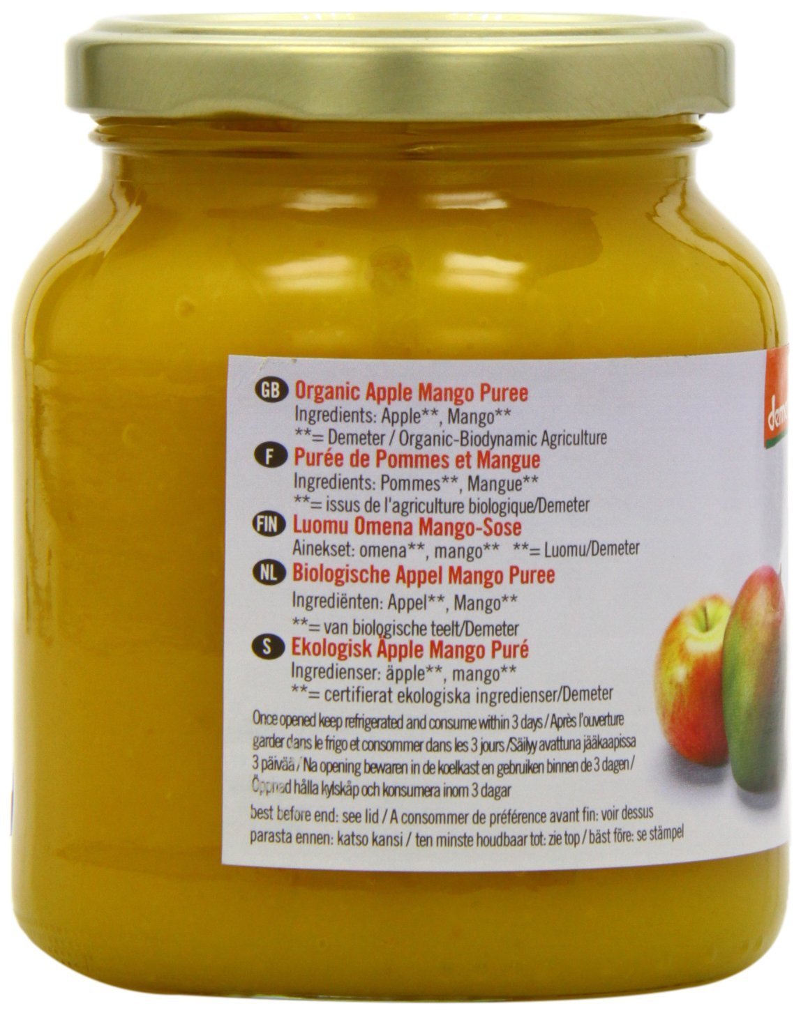 Organic Apple & Mango Puree - No added sugar, 2 Pack by Biona