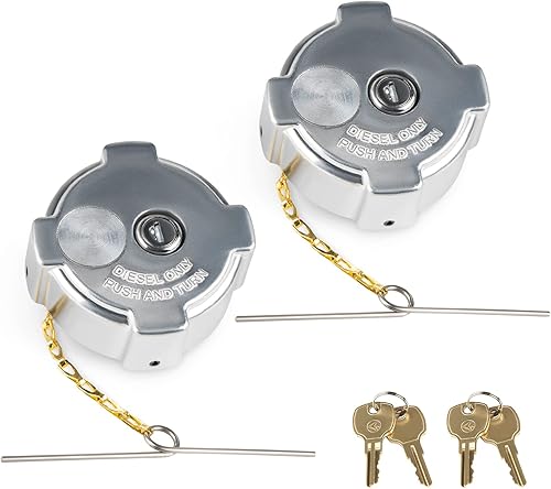 VANJING 2 tapas de gas diésel de bloqueo compatibles con Freightliner Cascadia Columbia Century Coronado 1996-2018, para 14 cuarto de vuelta 3