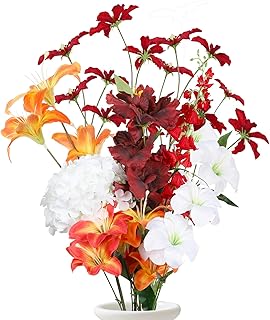 Sponsored You’re seeing this ad based on the product’s relevance to your search query.Learn more about this advertisement Domigard Artificial Flowers Like Real Weatherproof Artificial Plants Made of UV Plastic Artificial Flowers Outdoor for Home, Office, Wedding, Engagement, Table Decoration (Red)