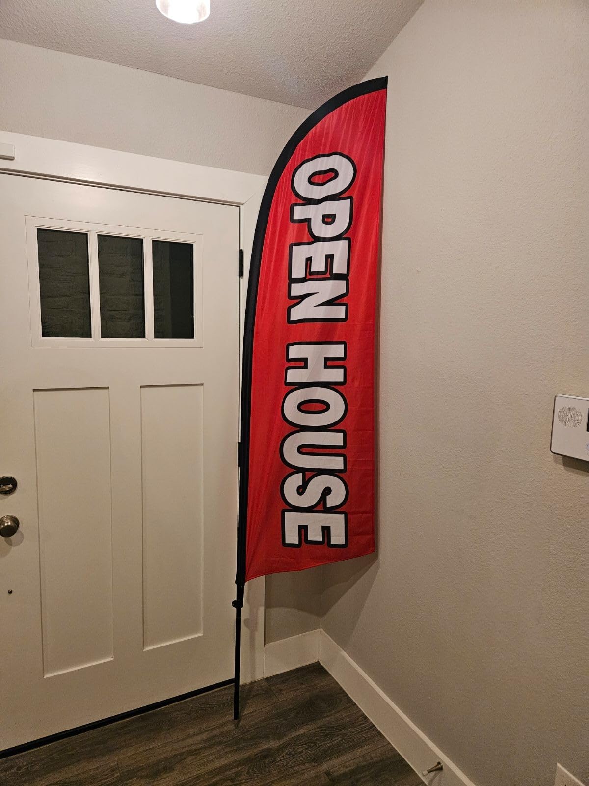 Open House Signs-FSFLAG Red Swooper Feather Flag Pole Kit