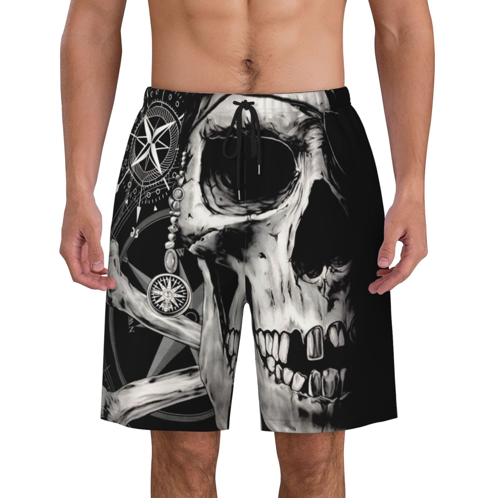 Costume da bagno da uomo con fodera in rete, ad asciugatura rapida, pantaloncini da spiaggia, costumi da bagno