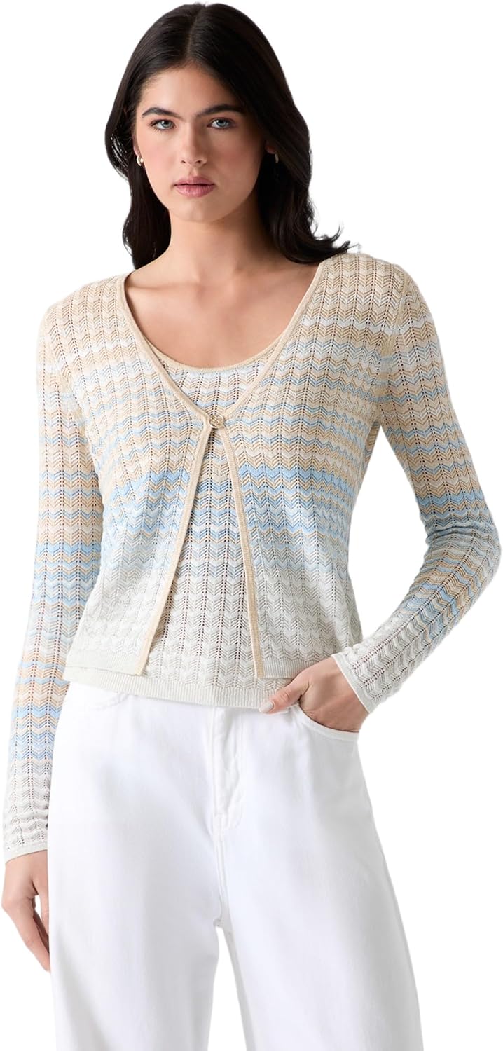 Guess Womens Eco Long Sleeve Rosalyn Cover Shoulder Sweater