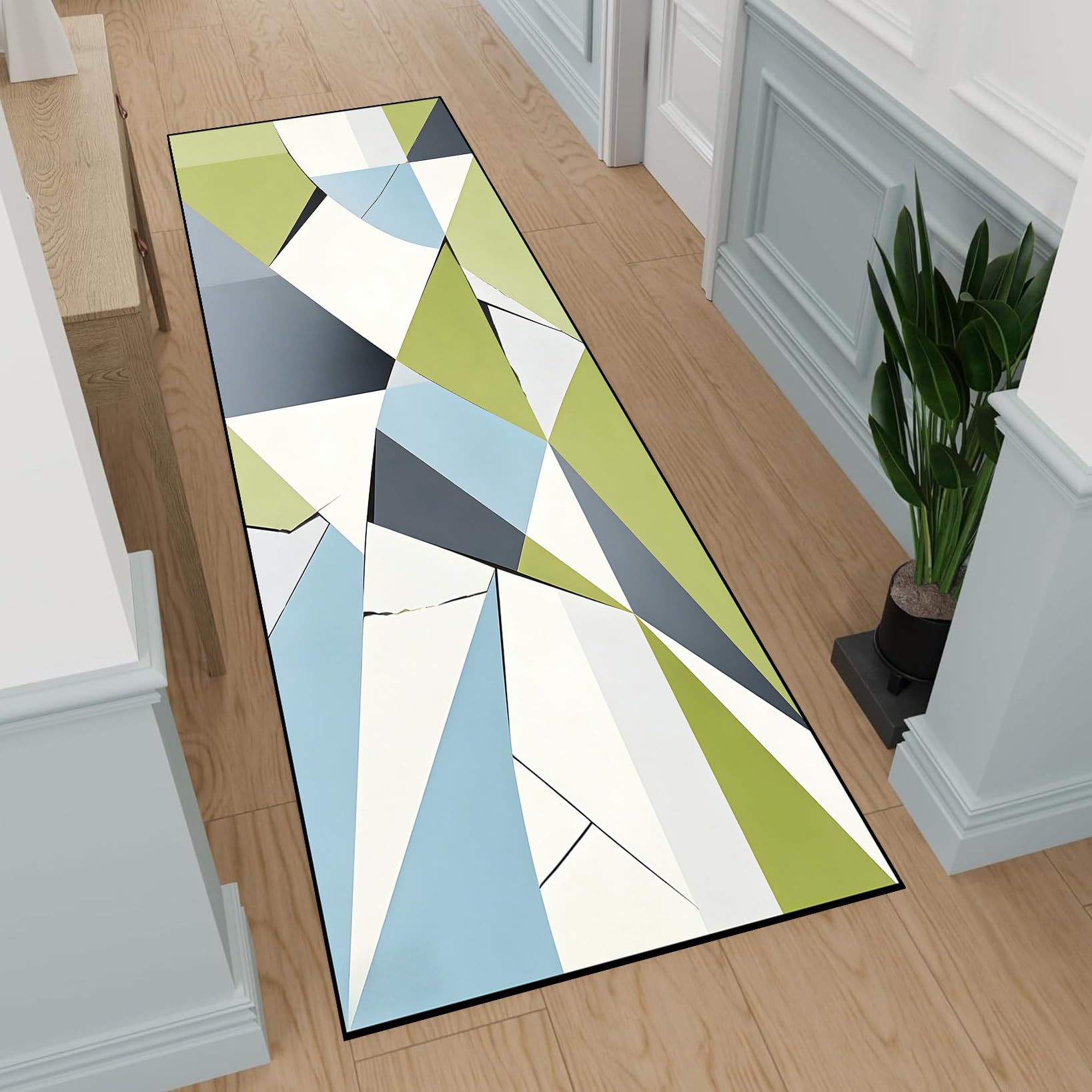 Alfombra pasillo larga antideslizante de 100x120 cm moderna lavable